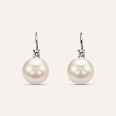 Orecchini Pendenti Silver Pearls Argento Rodiato Perla sintetica Cubic Zirconia - Orecchini Pendenti Donna | Stroili